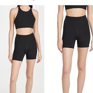 Girlfriend Collective set: Paloma racerback bra and run shorts